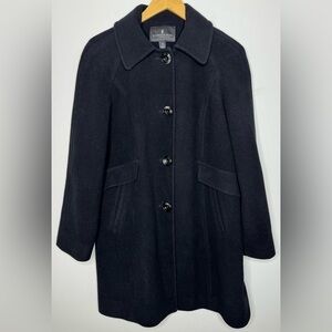 London Fog Women’s Black Wool Blend Coat Size M